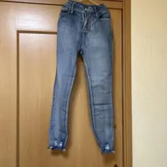 ダメージ加工 スキニーデニム ジーンズ