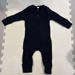 F's MAUMU ベビー リブ ヘンリーネック 長袖ロンパース 80