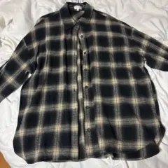 LAKOLE ブラック・ベージュ チェック 長袖シャツ Fのサムネイル