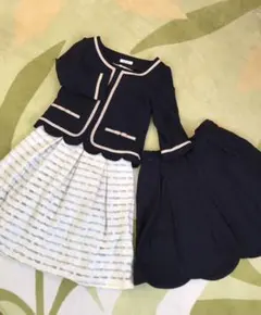 7分袖ジャケット、ワンピース、スカート三件セット