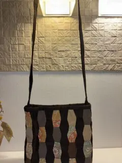 多色パッチワークショルダーバッグ