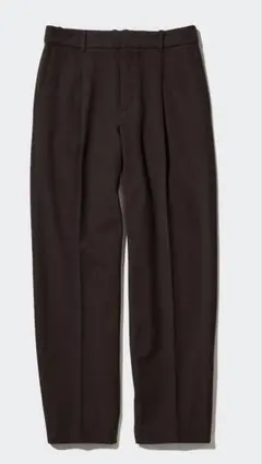 ユニクロ ヒートテック タックテーパードパンツ M ダークブラウン