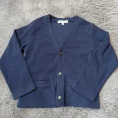 GLOBAL WORK ネイビー Vネックカーディガン Lサイズ