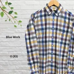 ブルーワーク　Blue Work 　メンズ　カジュアルシャツ　チェック柄のサムネイル