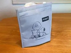 [新品・未使用] スヌーピー　保冷保温 ポケット付 バッグ　灰 グレー