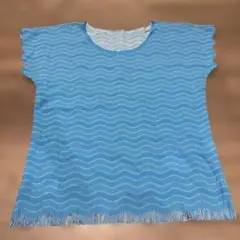 専用　イッセイミヤケ　PLIATSPLIASE フリンジ Tシャツ　美品のサムネイル