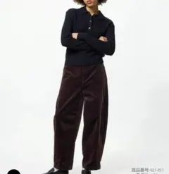 ユニクロ　UNIQLO コーデュロイカーブパンツ　丈短め