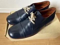HERMESネイビー シルクサテン本革 36.5（23.5cm） 美品 - メルカリ