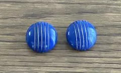 ヴィンテージ レトロ ブルーイヤリング