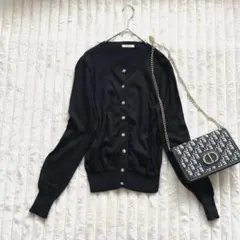 Ruby rivet ルビーリベット　カーディガン　Free 黒　ビジューボタン