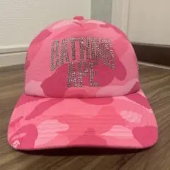 CRYSTAL BATHING APE LOGO MESH CAP