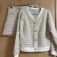 ツイード セットアップ カーディガン パンツセット