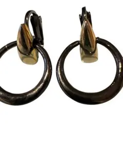 ブラックフープイヤリング クリップ式