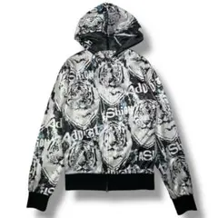 美品 CILANDSIA チランドシア総柄 虎柄 ジップパーカー Y2K