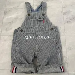 値下げ【MIKI HOUSE】ミキハウス オーバーオール ヒッコリー 80 90