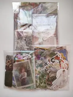 【ジャンク】大量コラージュ紙もの＆シール500枚セット ④