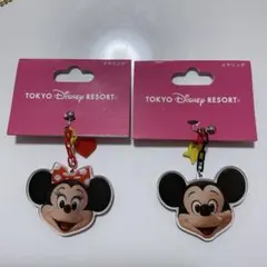 東京ディズニーリゾート ミッキー ミニー 実写　イヤリング　2個セット