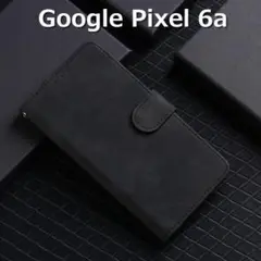 Google Pixel6a ケース 手帳 ブラック