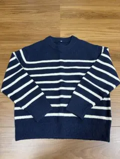 【R様専用】ユニクロ　スフレヤーンクルーネックセーター 140 ネイビー