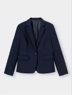 GU ウォッシャブルテーラードジャケットM パンツLセット 紺