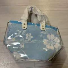 DEAN & DELUCA 水色 フラワー柄 トートバッグ
