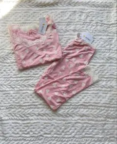 【ピーチジョンPJ】ルームウェア　上下セット　ハート柄　ピンク　新品　未使用