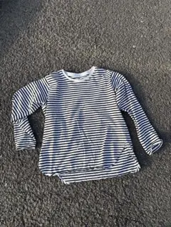 ストライプ長袖ボートネックTシャツ　ロンT ボーダー　y2k