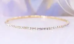2mm　ラインストーン　テニスブレスレット