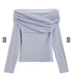 GRL チュールドッキングドレープオフショルダートップス dk1511