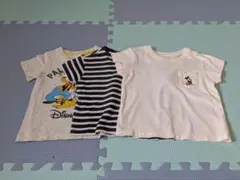UNIQLO H&M （ボーダー ミッキー）Tシャツ 3枚セット 80cm
