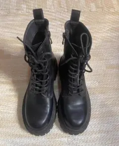 ブラック レザー ーブーツ