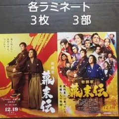 映画　新解釈・幕末伝　ラミネートセット　チラシ　フライヤー