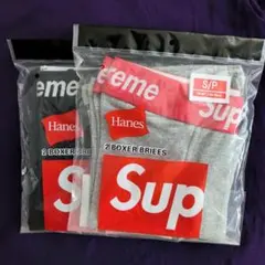SUPREME 男女兼用です ボクサー Sサイズ ・黒灰 各1枚