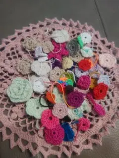 断*る様 かぎ針編み　花モチーフ　色々　約47個セット