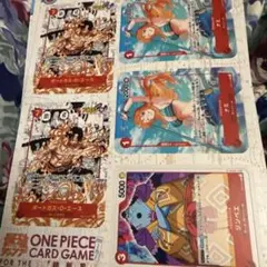 ワンピースカード　最強ジャンプ　付録　エース　コミパラ　ミニカード　1シート