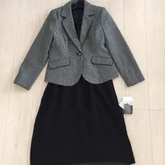 新品卒業式卒園式入園式入学式超高級黒ツイードスーツセット11号