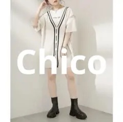 who's who Chico ニットベストカーディガン　ホワイト　チコ