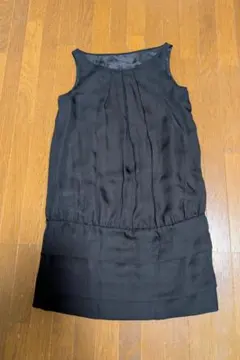 COMME CA ISM ブラック 　美品　ノースリーブミニワンピース