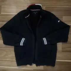 TOMMY HILFIGER ブラックジップアップジャケット M