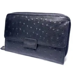 レザーブラック ラウンドファスナー長財布