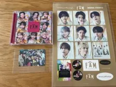 timelesz FAM CD 特典カード(集合写真)、ステッカーB付き