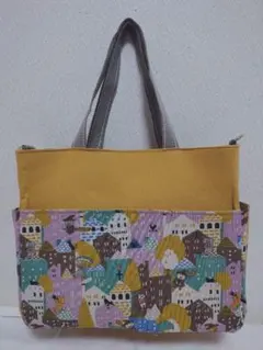 サテン生地と合皮のトートバッグ】 ✿ジョリーフルール✿ - メルカリ