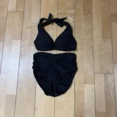 黒いセパレート水着・ビキニ　ハイウェスト