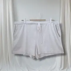 ジェラートピケ ショートパンツ パイル リブ 部屋着 F 春 ウエストゴム 紐付