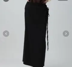 LEPSIM今期スラブラップスカート　ブラックのサムネイル
