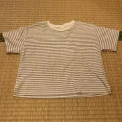 ユニクロ　半袖Tシャツ エアリズム　ボーダー柄　100 ★記名あり★のサムネイル