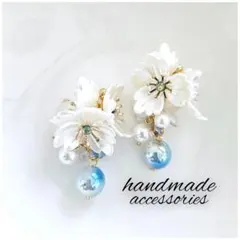 No.34 ハンドメイドピアス　お花