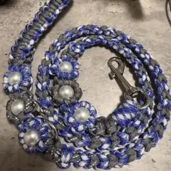 値下げ中パラコードリード青チェック✖️グレー