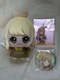 学園アイドルマスター　藤田ことね　ちびぐるみ　缶バッジ　カード　GIGO限定