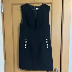 ラ*ラ様 Apuweiser-riche ブラック ノースリーブミニワンピース